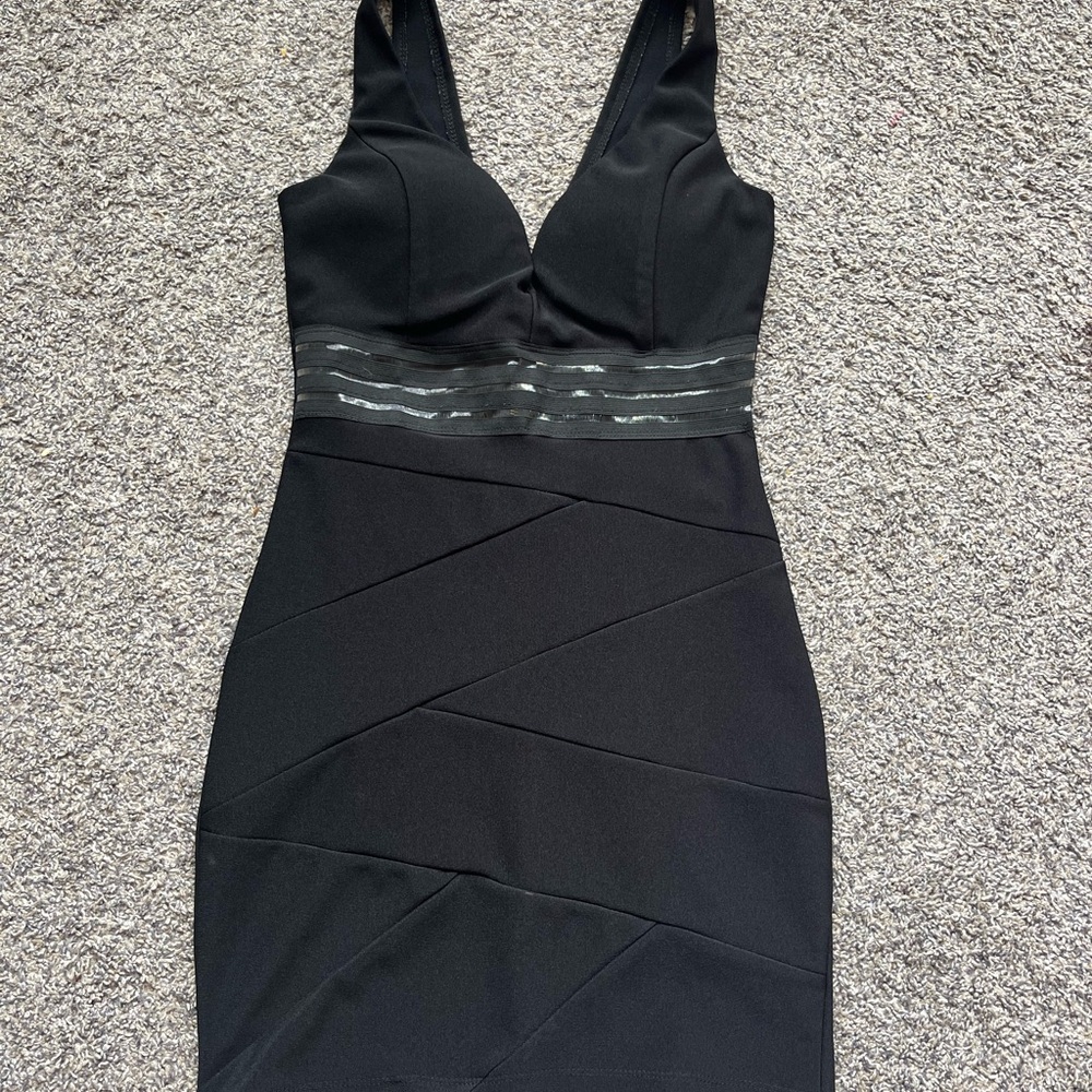 Emerald Sundae Black Bodycon Mini Dress Halter Neck